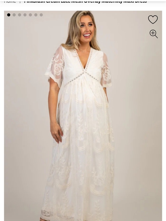 Pinkblush Dresses & Skirts - Pinkblush Cream Lace Maternity Maxi Dress